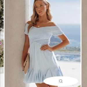 Vici Dolls light blue gingham dress